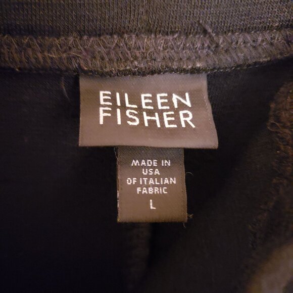 Eileen Fisher Elegant Black Knit Wool Blend Trumpet Hem Maxi Skirt Size L EUC - Picture 8 of 9